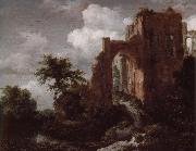 Jacob van Ruisdael A ruined Entance gate of  Brederode Castle oil painting on canvas